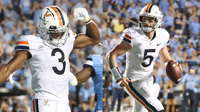 Dontayvion Wicks and Brennan Armstrong, Virginia Cavaliers football, Maxwell Award watch list